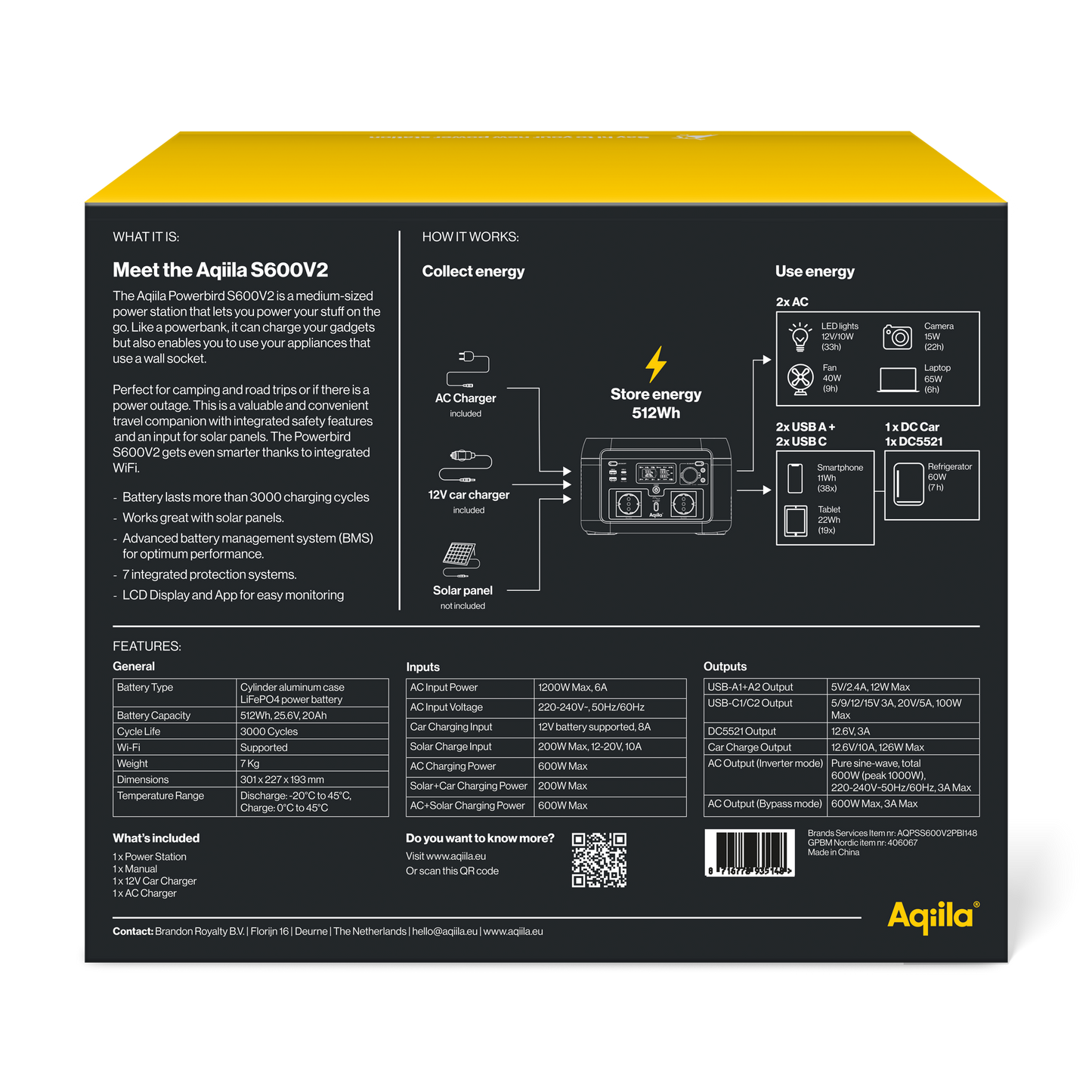 Aqiila Power Station – Powerbird S600v2